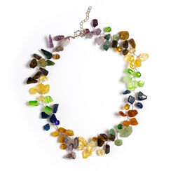 Rainbow wire necklace